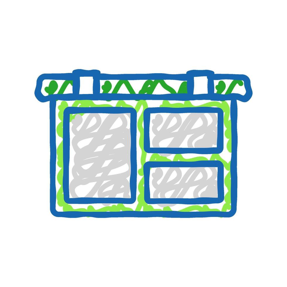 lunch box glass food icon doodle illustration vector