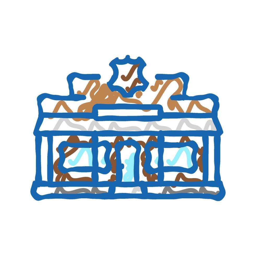saddlery store icon doodle illustration vector