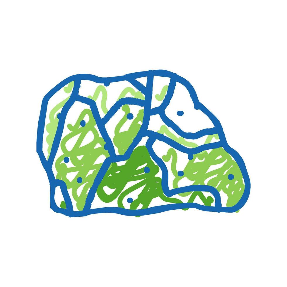 peridot stone rock icon doodle illustration vector