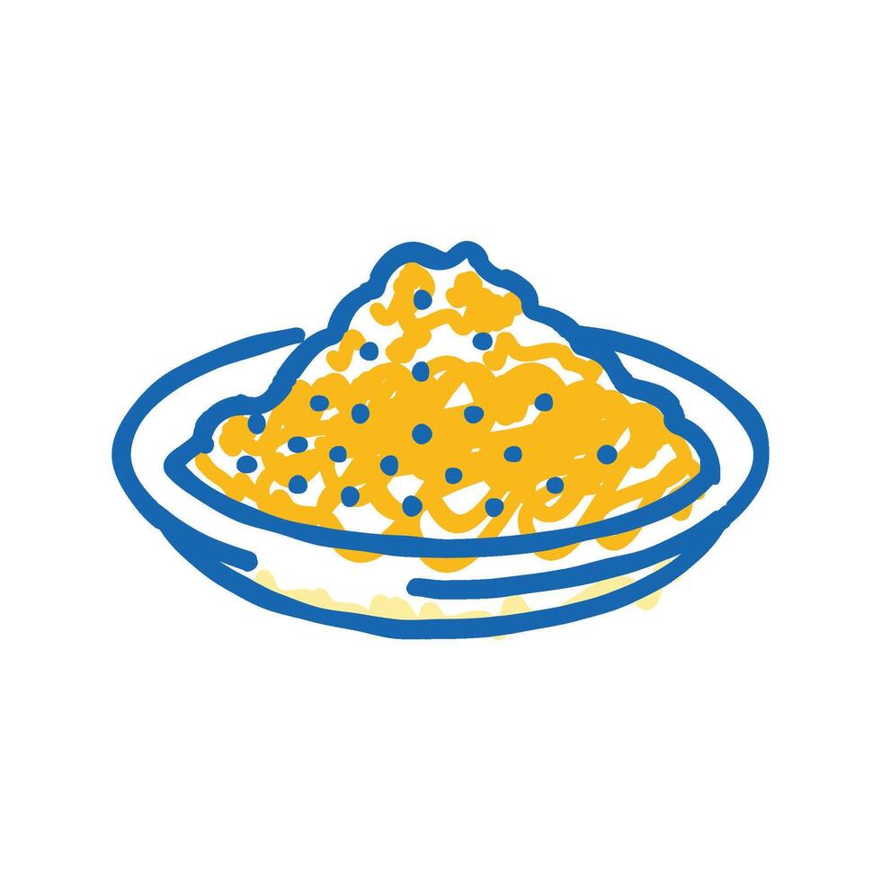 curry food herb icon doodle illustration vector