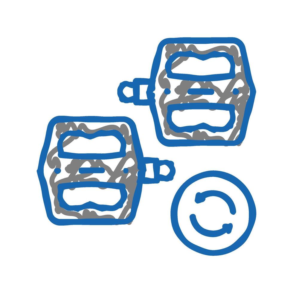 pedals replacement color icon flat illustration vector