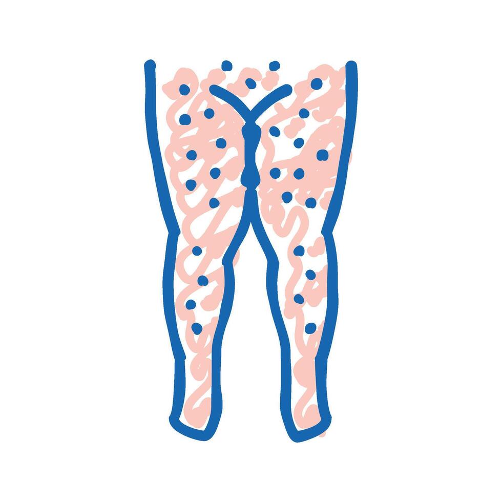 hairy leg shave icon doodle illustration vector