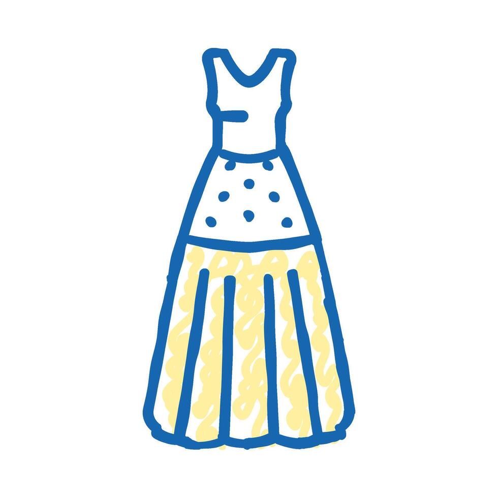 natural bride dress icon doodle illustration vector