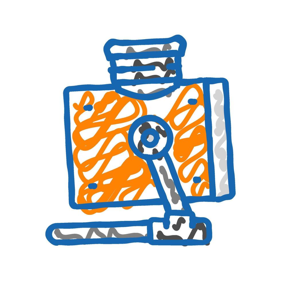 indoor space heater garage tool icon doodle illustration vector