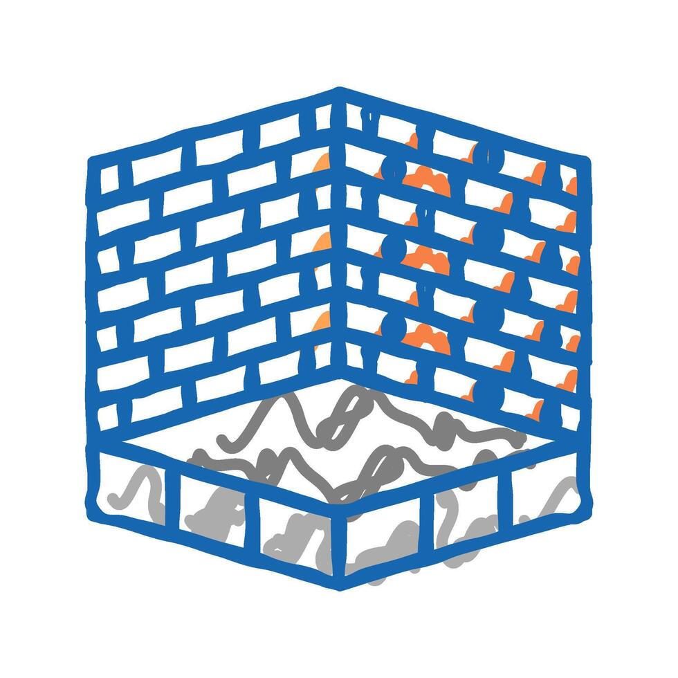 floor building house icon doodle illustration vector