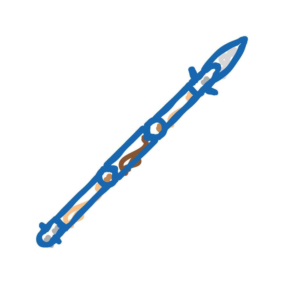 spear weapon icon doodle illustration vector