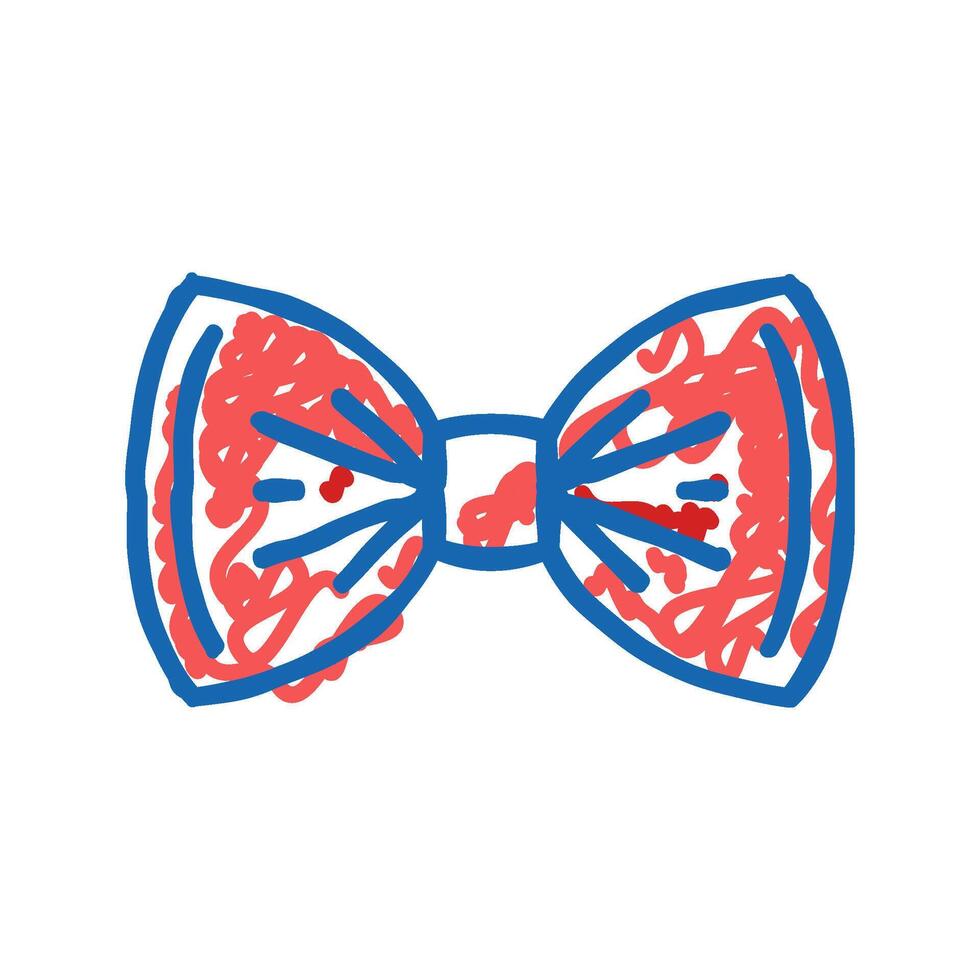 bow tie hipster retro icon doodle illustration vector