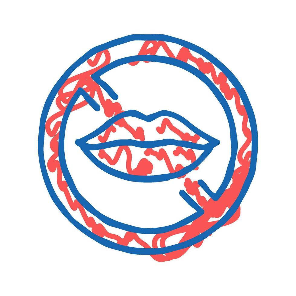 voiceless sign icon doodle illustration vector