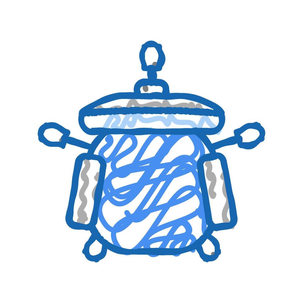 computer chair top view icon doodle illustration vector