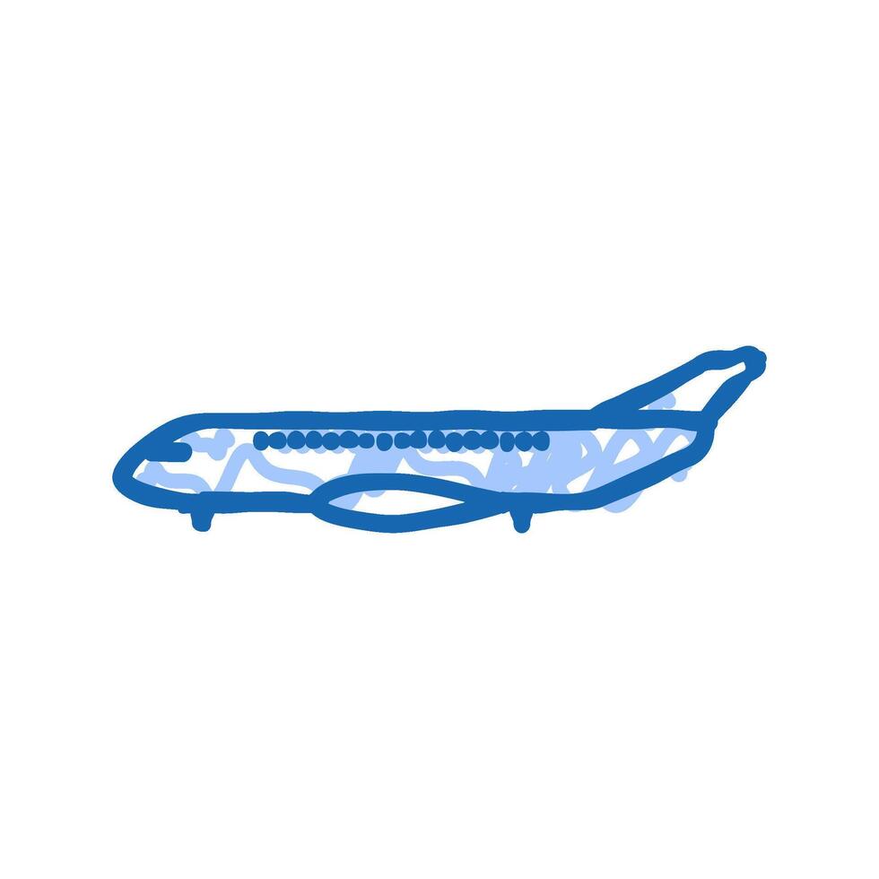 regional jet airplane aircraft icon doodle illustration vector