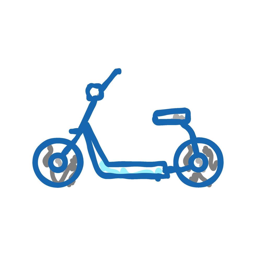 hover cart icon doodle illustration vector