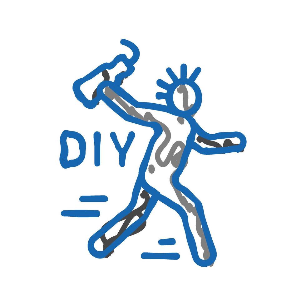 diy do it yourself subculture style icon doodle illustration vector