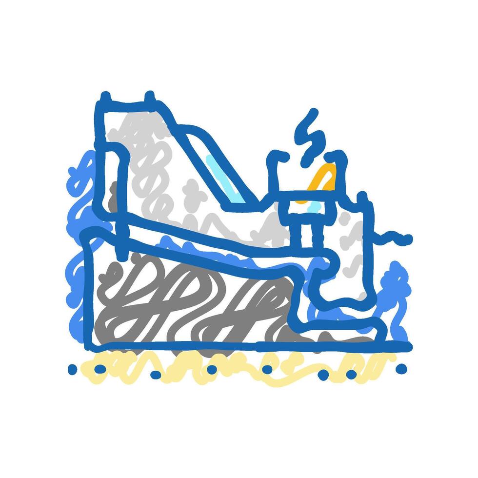 power generation hydroelectric icon doodle illustration vector