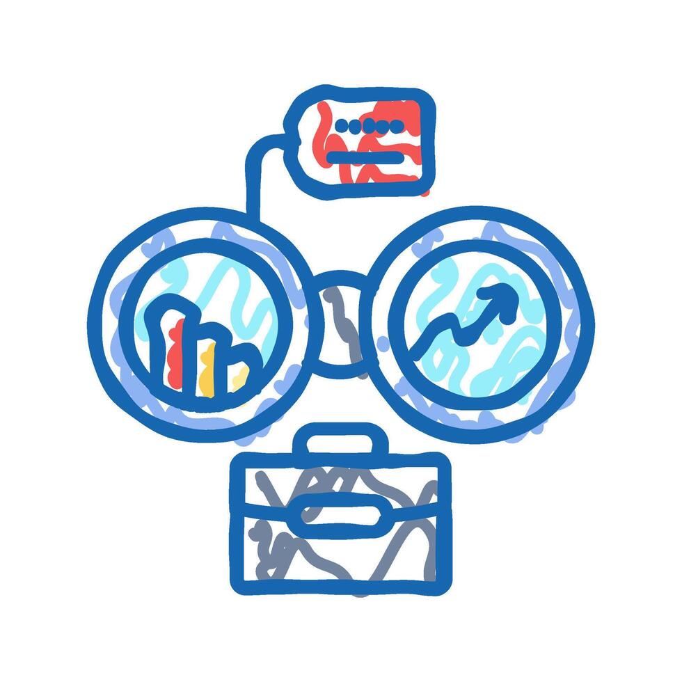 forecasting technical sales engineer icon doodle illustration vector