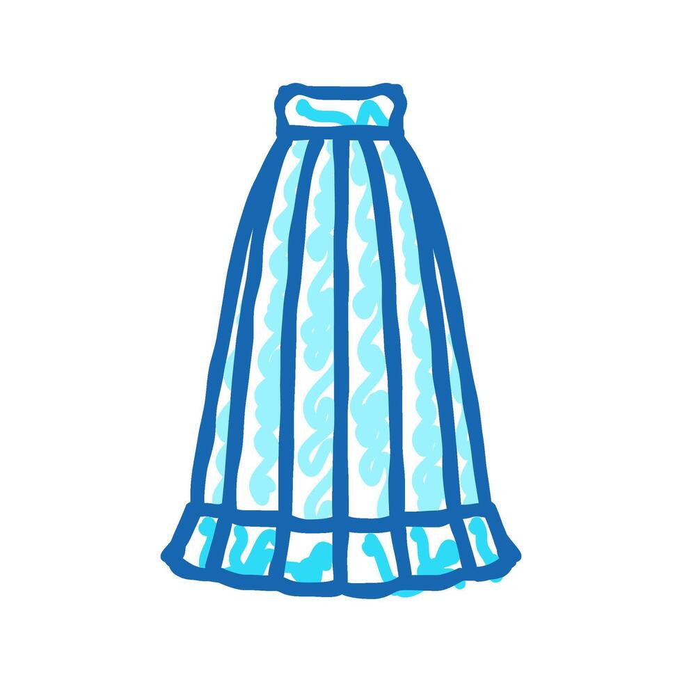 high waisted skirt icon doodle illustration vector