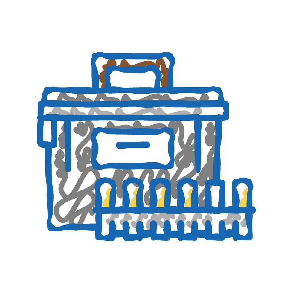 ammo box icon doodle illustration vector