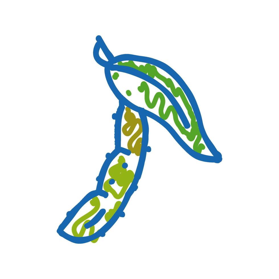 soy leaf icon doodle illustration vector
