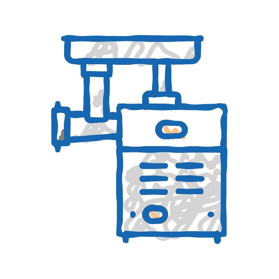 meat grinder chopper icon doodle illustration vector