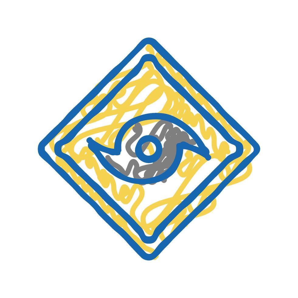 emergency warning hurricane disaster icon doodle illustration vector