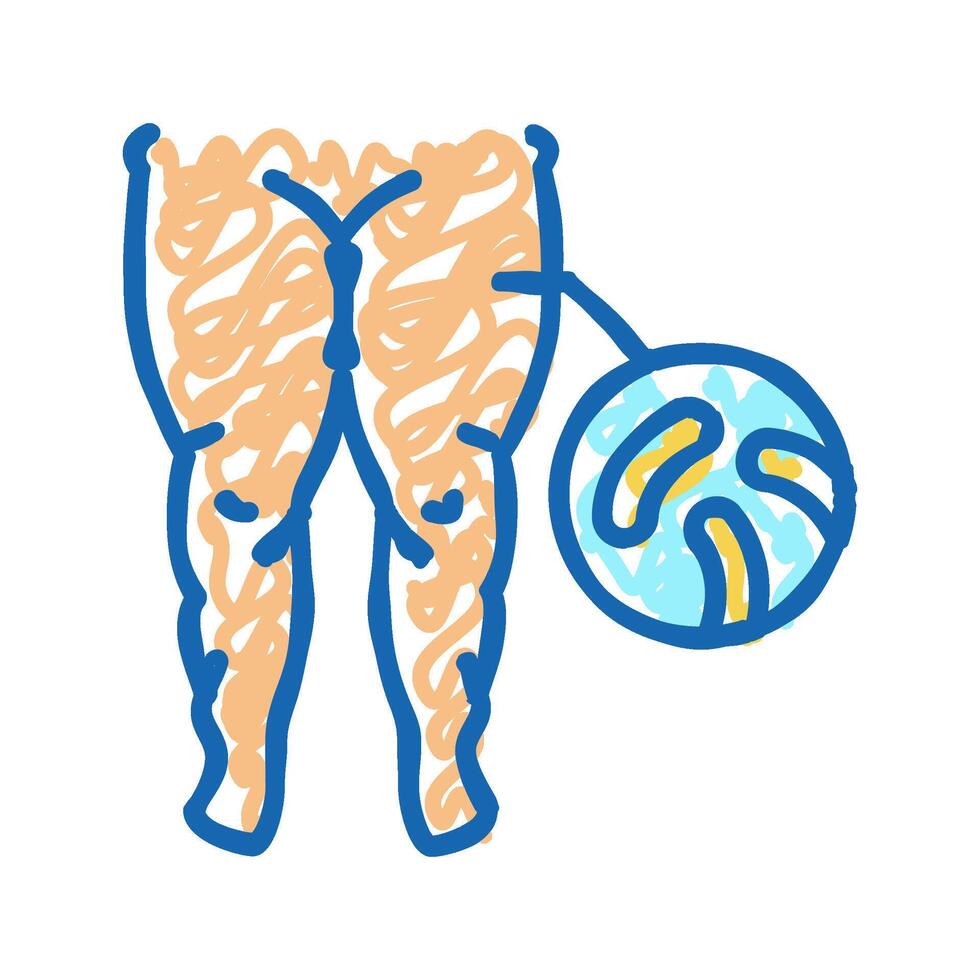 fatty edema icon doodle illustration vector