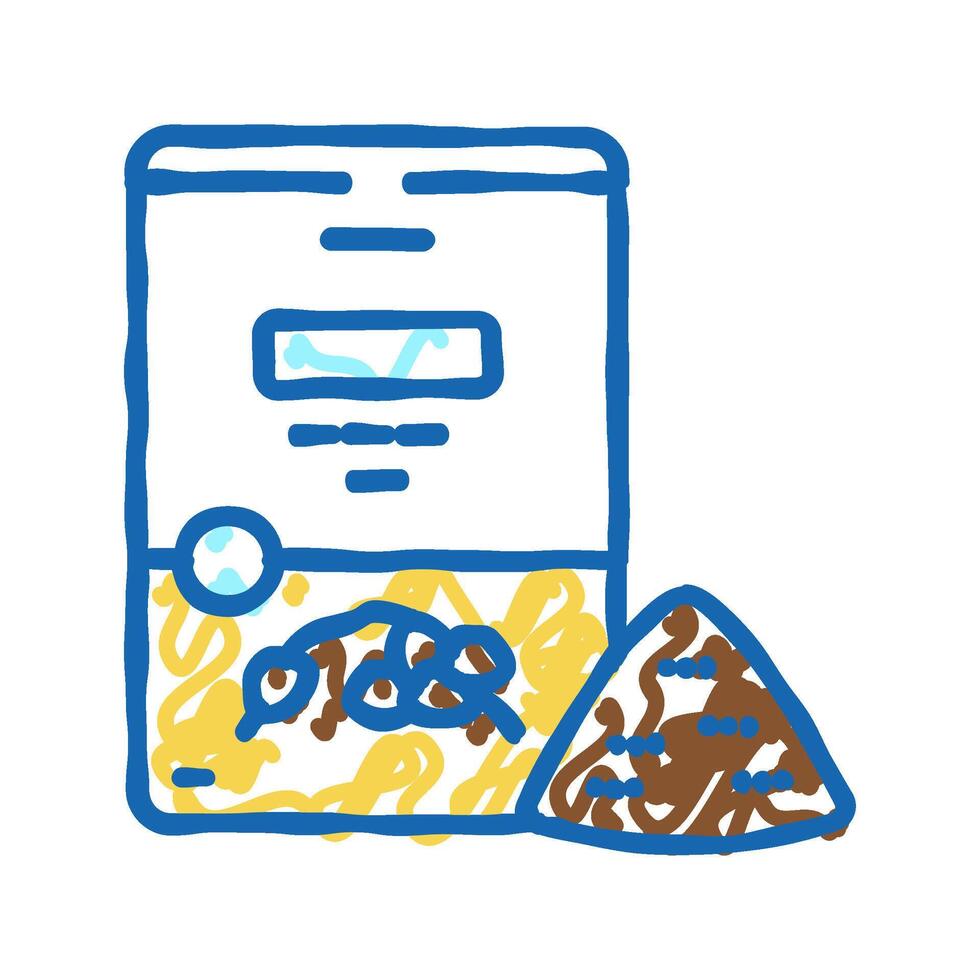 buckwheat flour bag icon doodle illustration vector