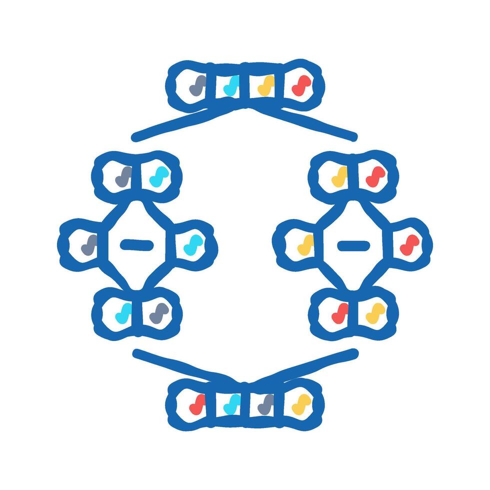 mergesort algorithm icon doodle illustration vector