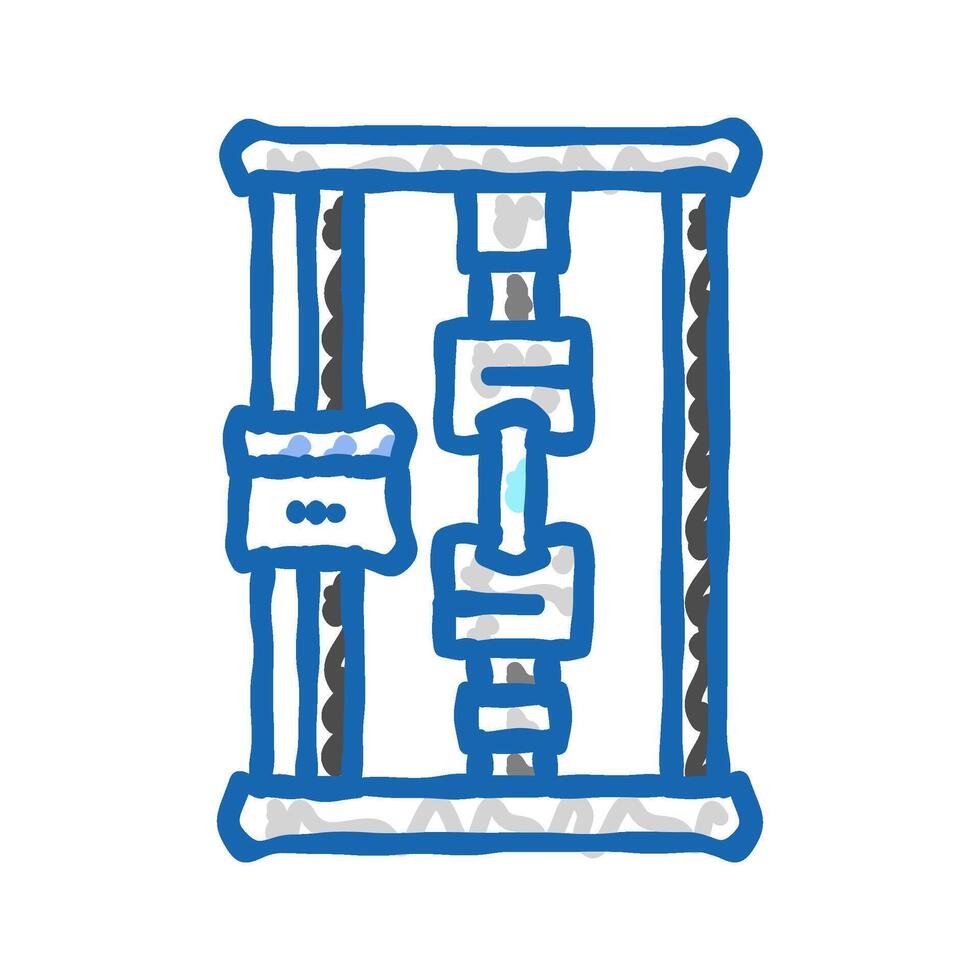 fatigue testing materials engineering icon doodle illustration vector