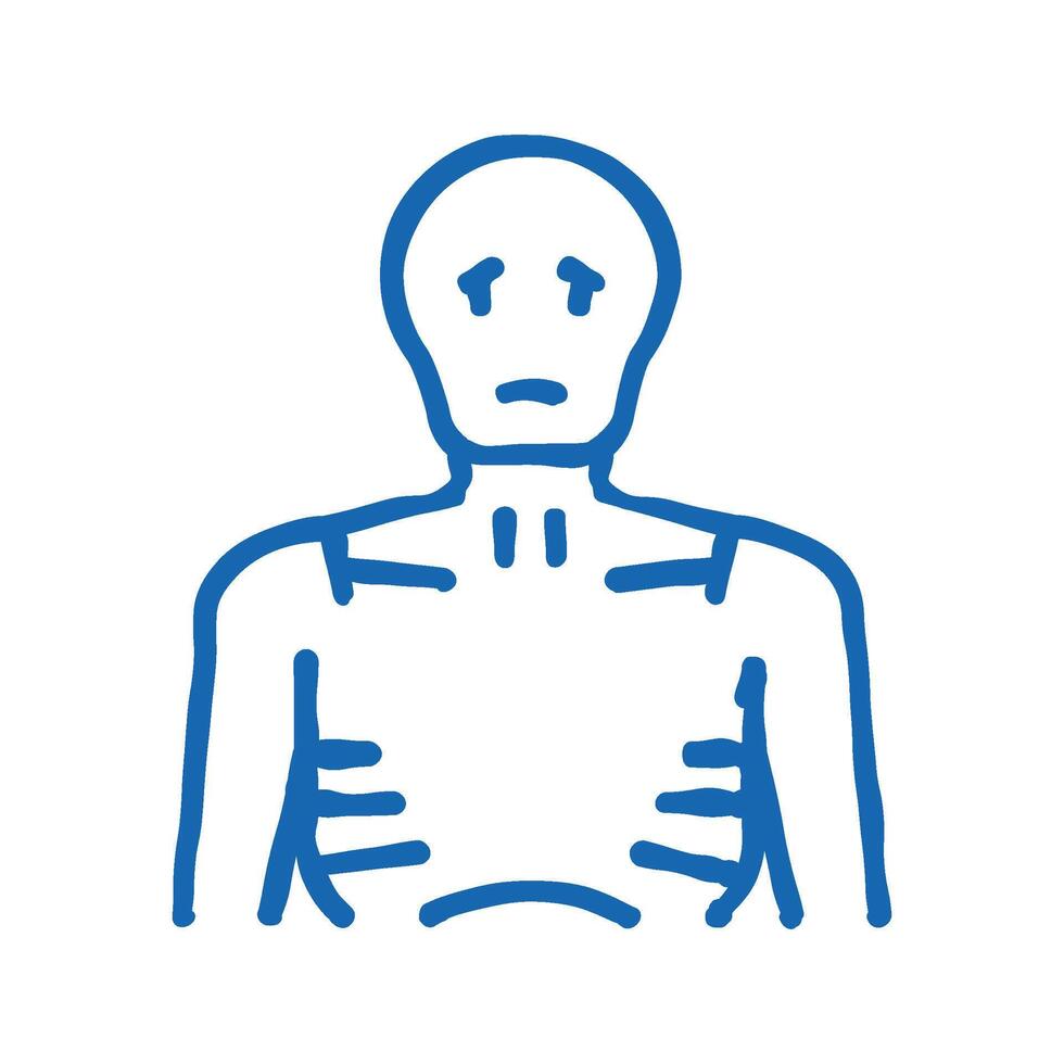 scraggy human icon doodle illustration vector