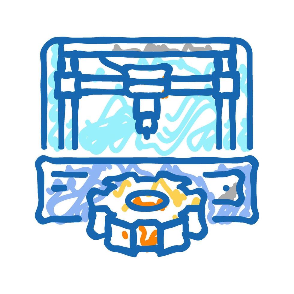 prototyping manufacturing engineer icon doodle illustration vector