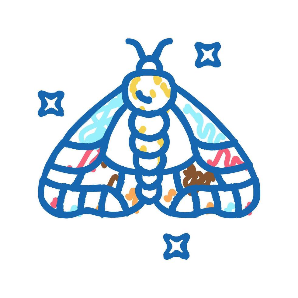 insect boho icon doodle illustration vector