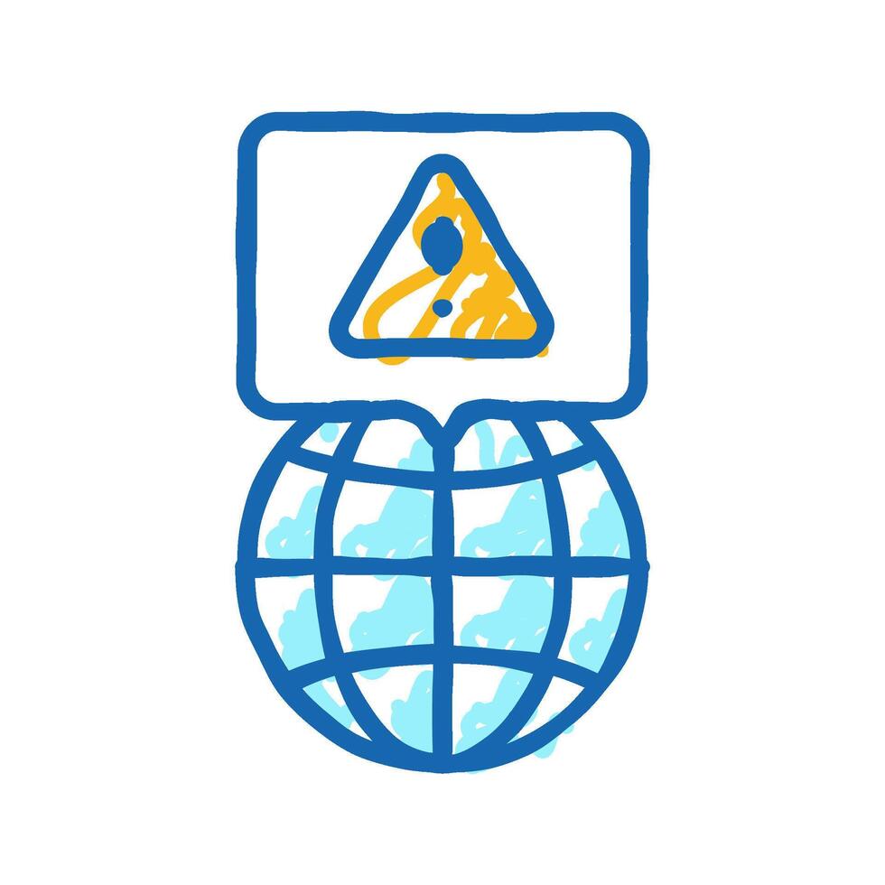 environmental impact hydroelectric power icon doodle illustration vector