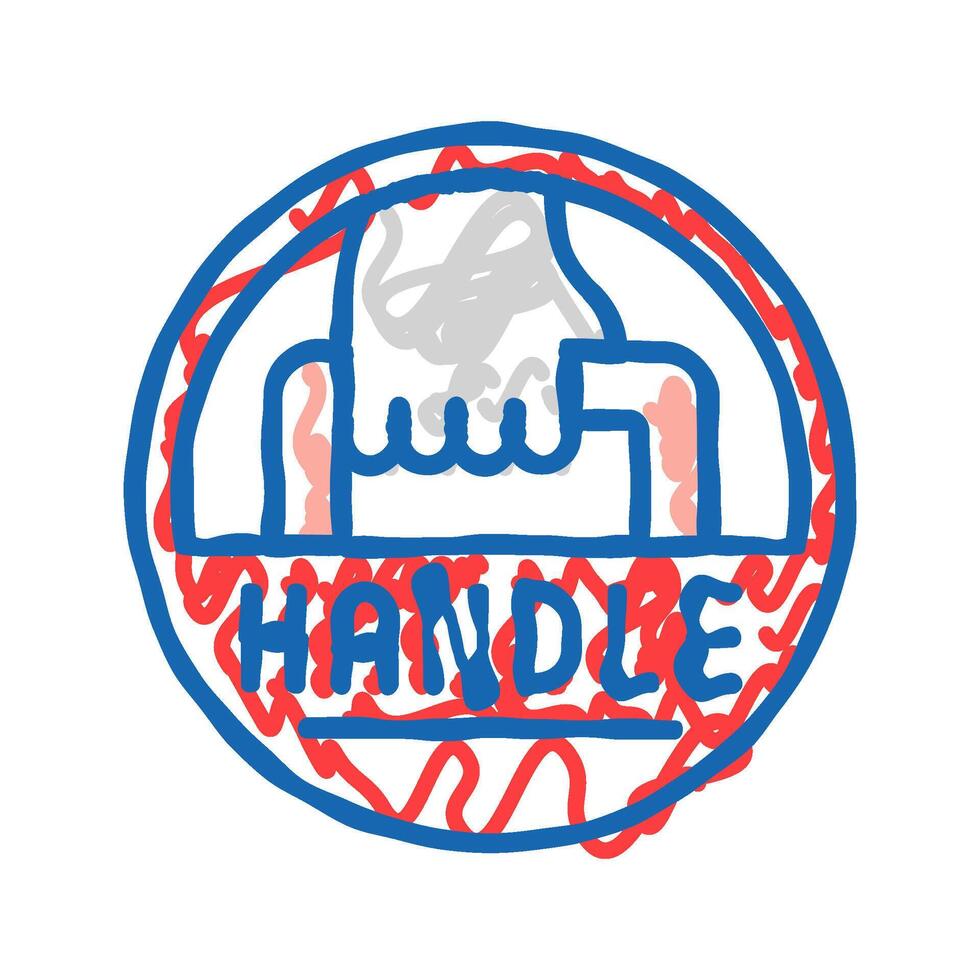 area square metre label product caution icon doodle illustration vector