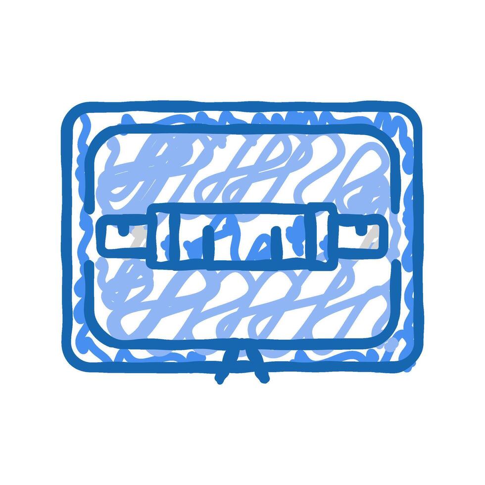 lunch box bag healthy icon doodle illustration vector