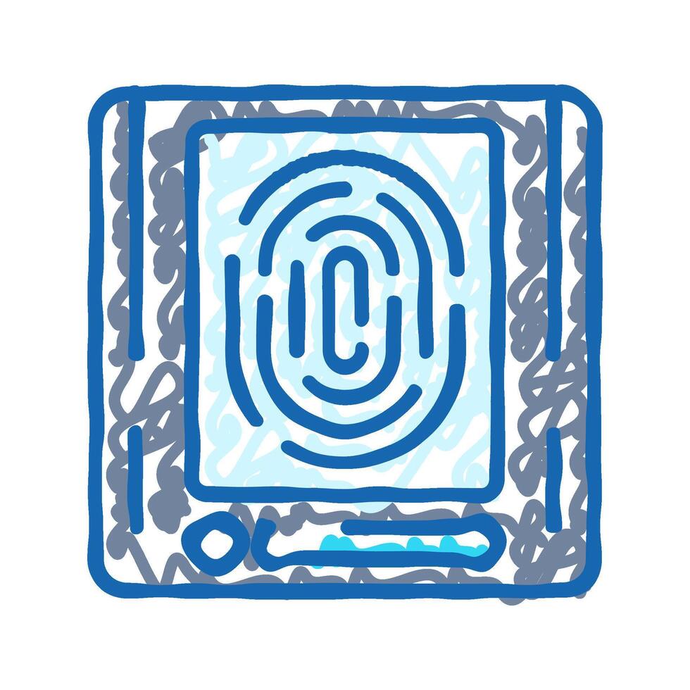 sensor biometric icon doodle illustration vector