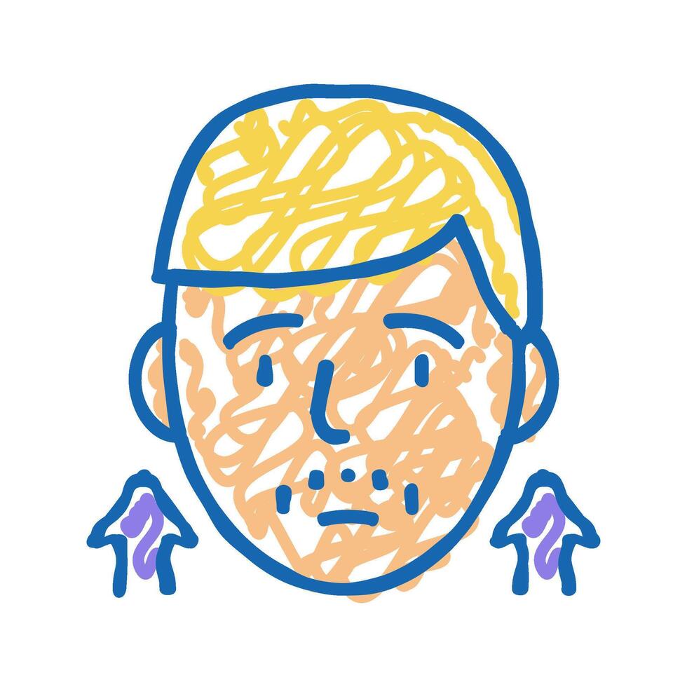 precocious puberty endocrinology icon doodle illustration vector