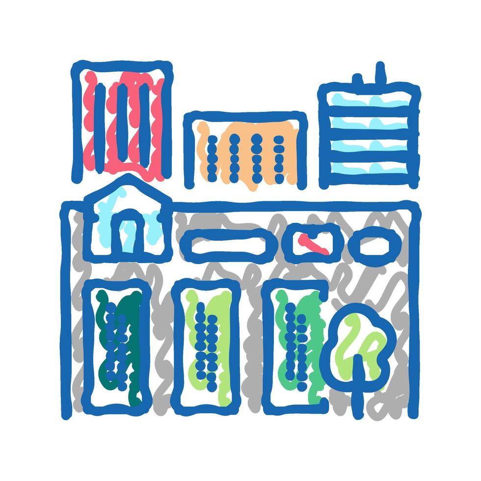 plant garden in city icon doodle illustration vector