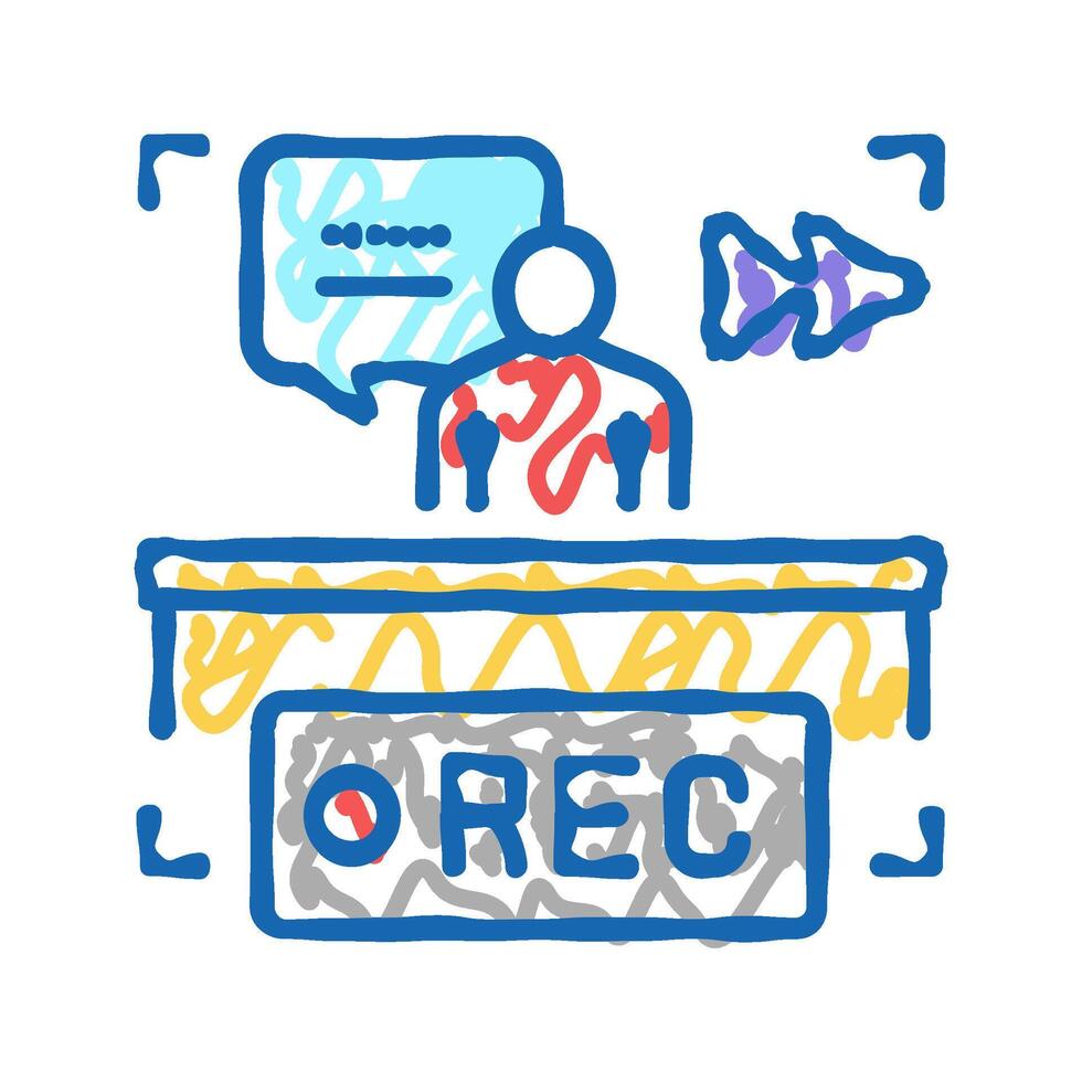 rewind recording news icon doodle illustration vector