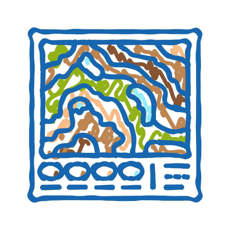 geologic mapping mining icon doodle illustration vector