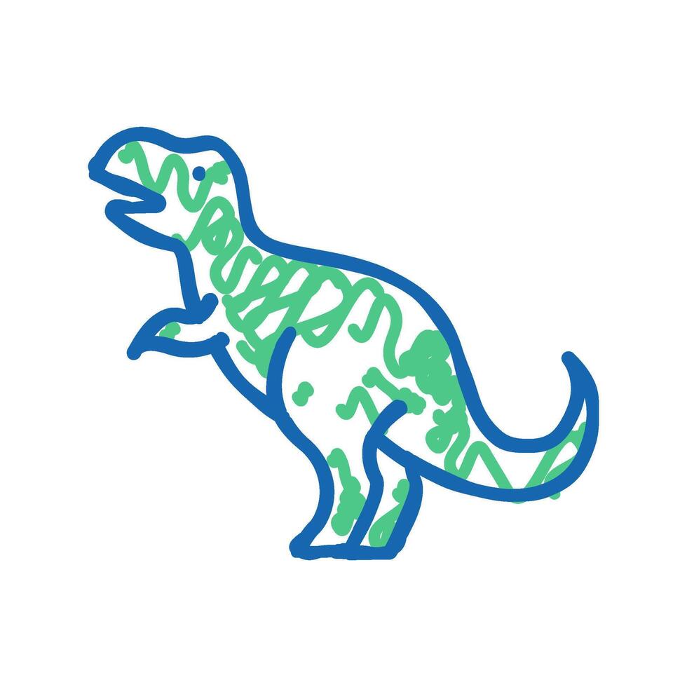 dinosaur prehistoric animal icon doodle illustration vector