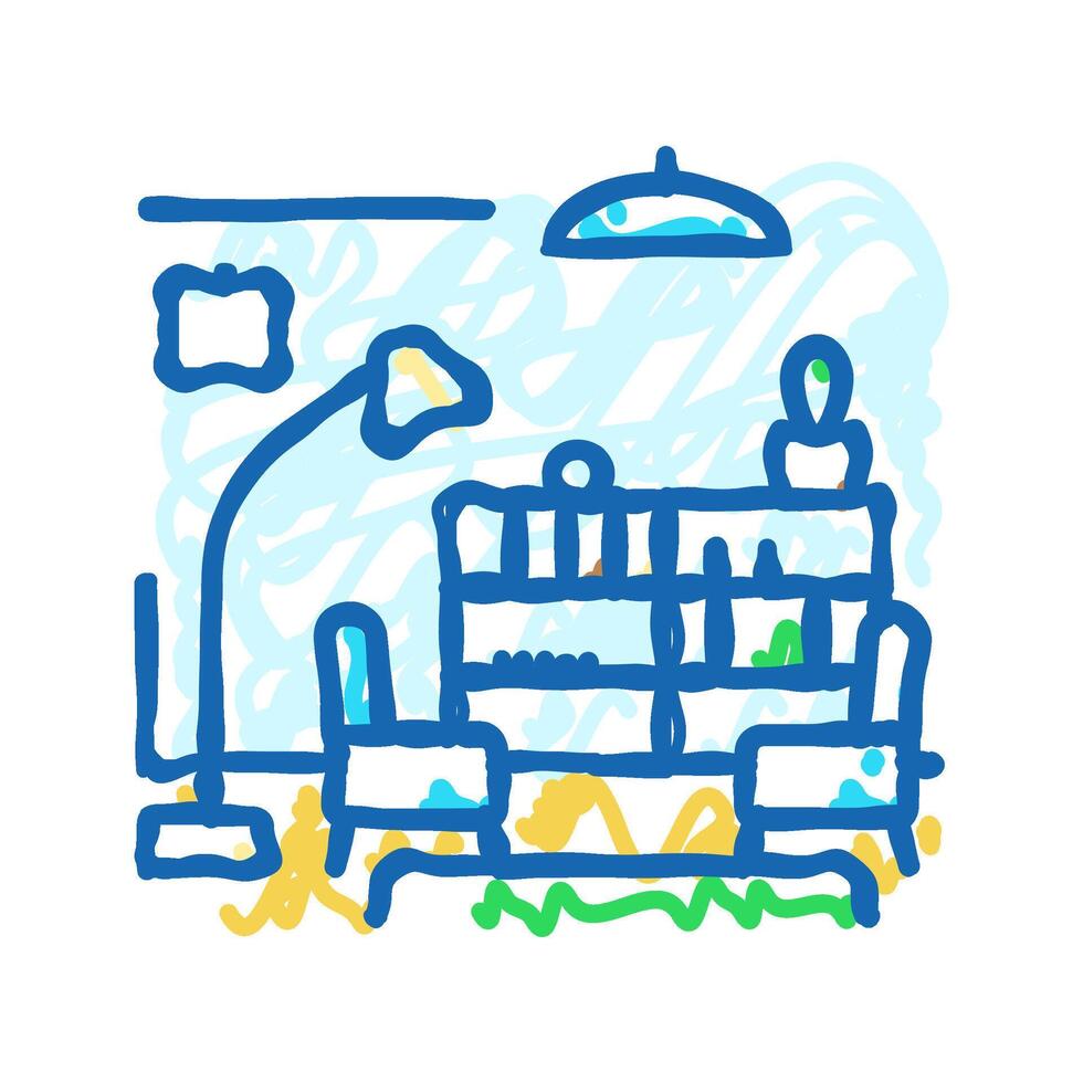 scandinavian interior desig icon doodle illustration vector