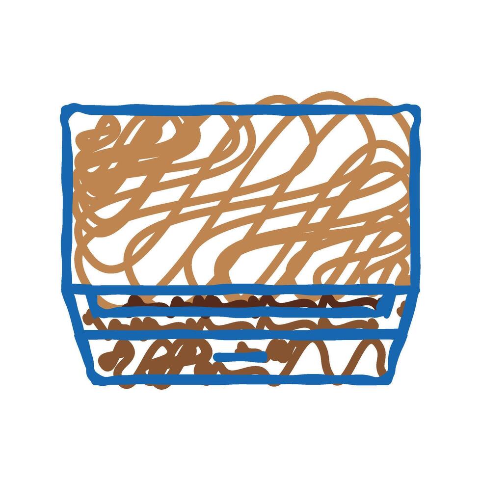bedside table top view icon doodle illustration vector
