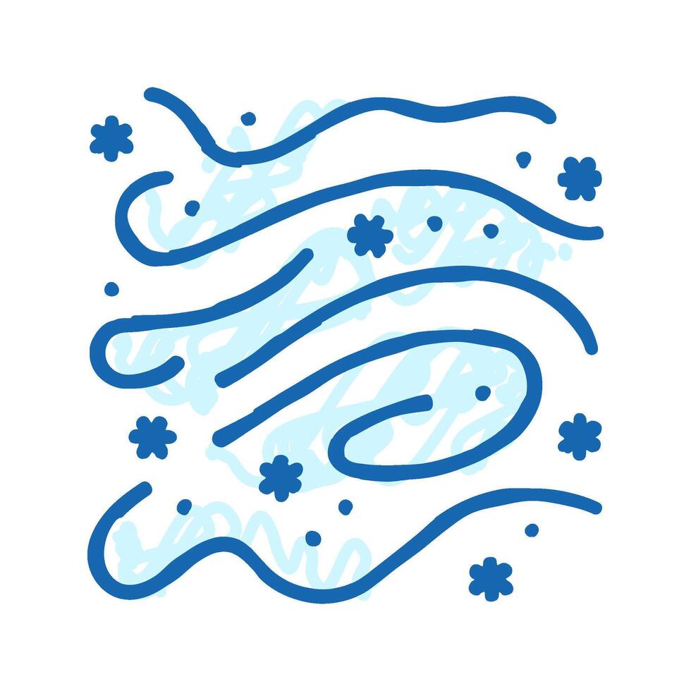 blizzard weather natural phenomena icon doodle illustration vector