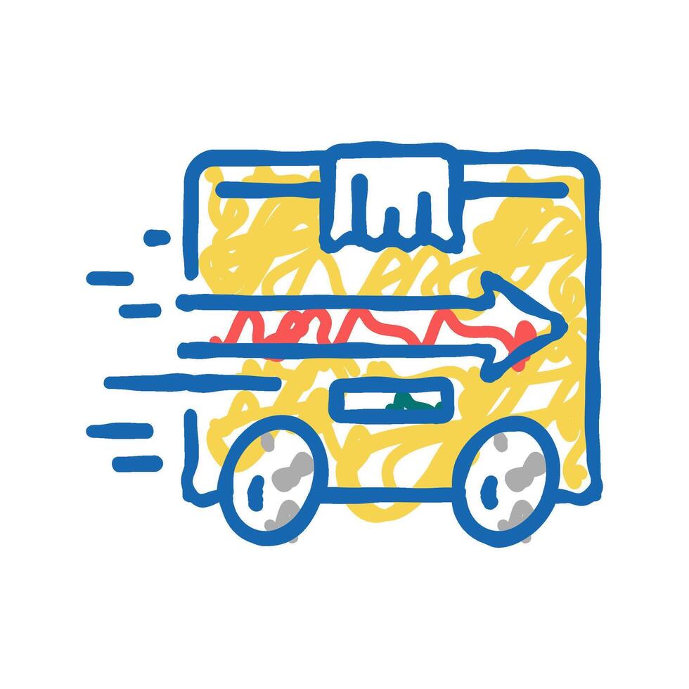 express delivery icon doodle illustration vector