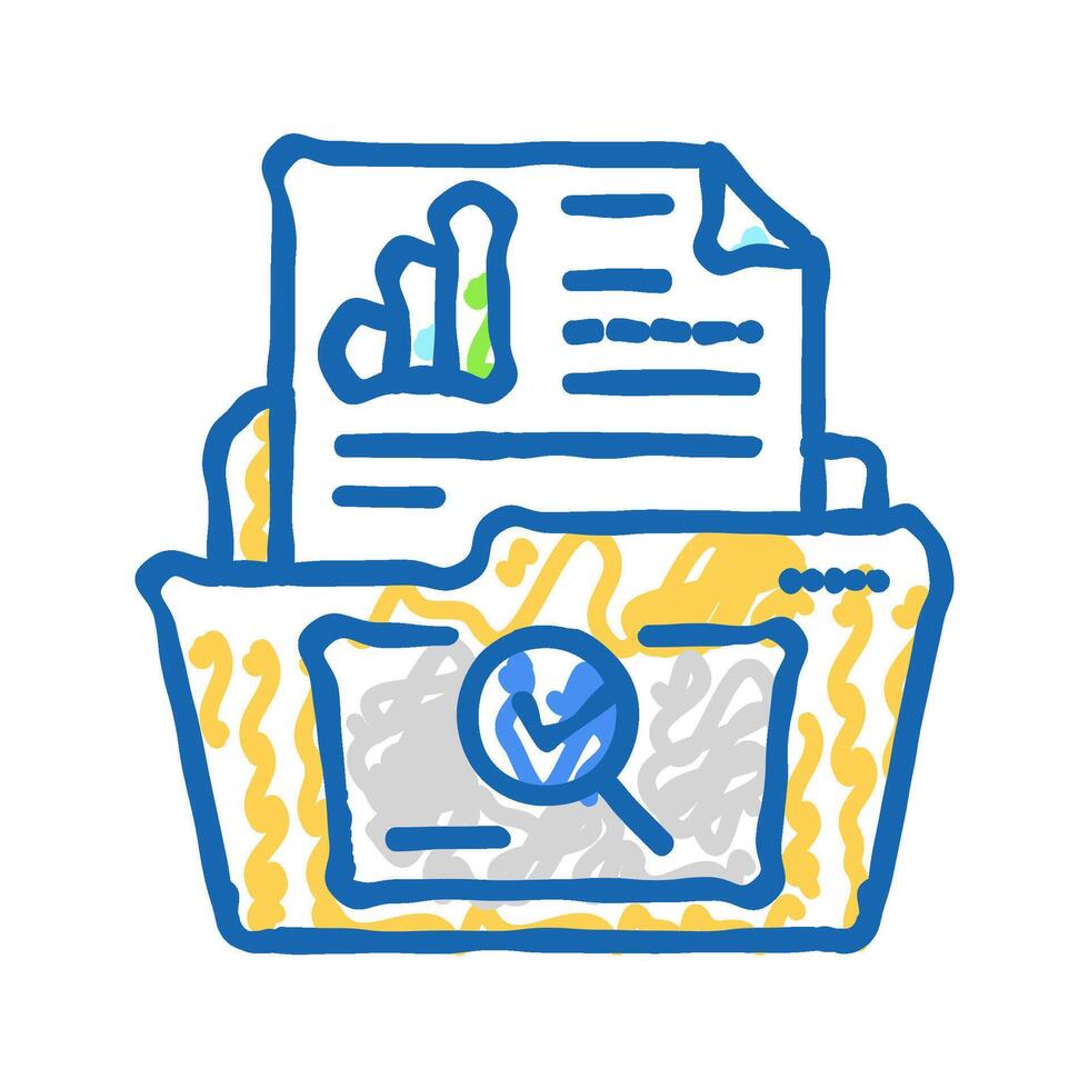 use case analysis icon doodle illustration vector