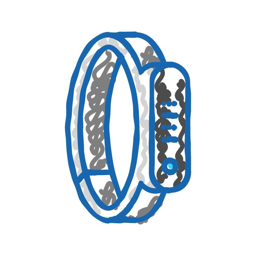 bracelet fitness sport icon doodle illustration vector