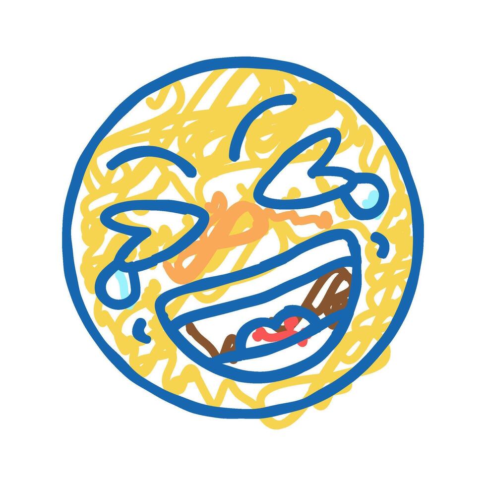 lol emoji icon doodle illustration vector