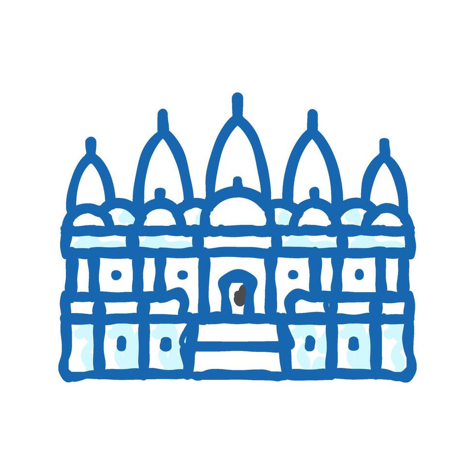 hindu temple god om icon doodle illustration vector