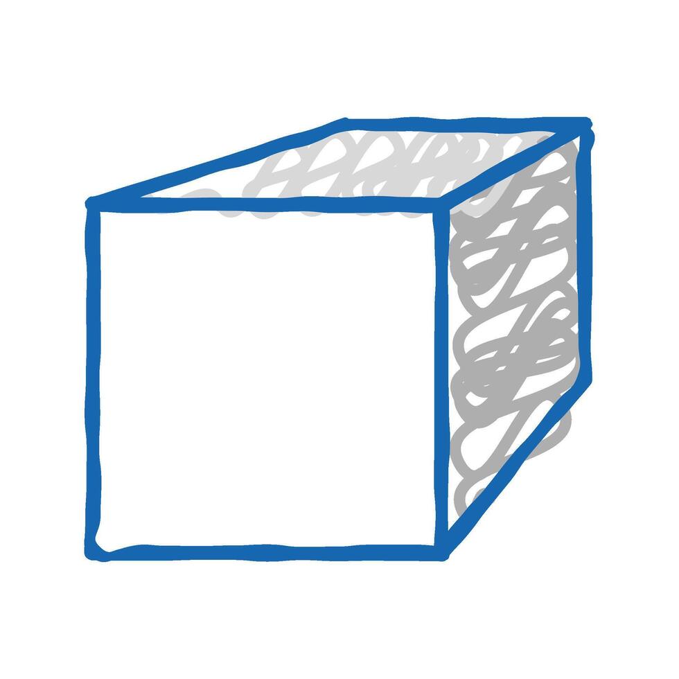 square bar metal profile icon doodle illustration vector