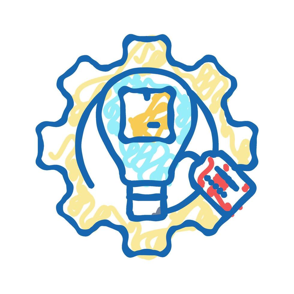 product development business process icon doodle illustration vector