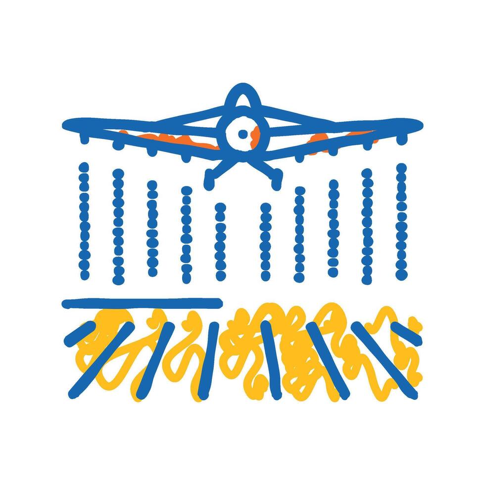 crop rotation farmer icon doodle illustration vector